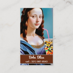 Boba Lisa - Bold Bubble Tea Business Card