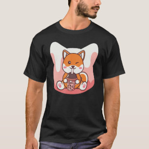 Boba Milk and Corgi Dog T-Shirt
