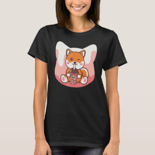 Boba Milk and Corgi Dog T-Shirt