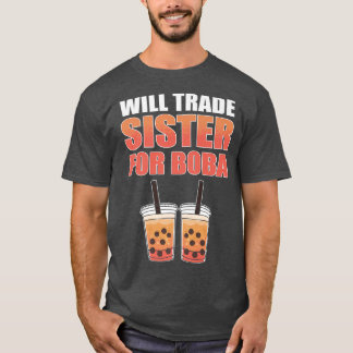 Boba Milk Drink Kawaii Friend with Bubble Tea 128 T-Shirt