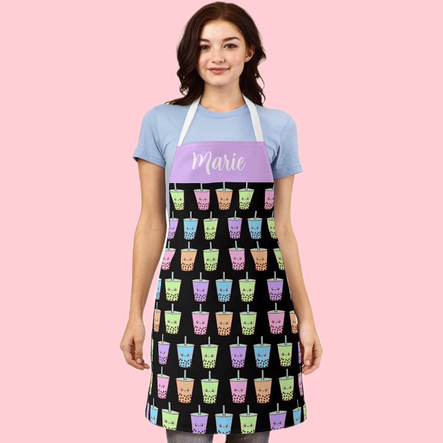 Boba Milk Tea Flavours Apron (Creator Uploaded)