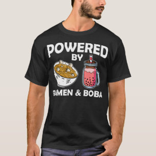 Boba Milk Tea Powered By Ramen & Boba Kawaii Teen  T-Shirt