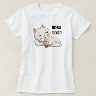 Boba Mood Kawaii Lazy Cat Japanes Style T-Shirt