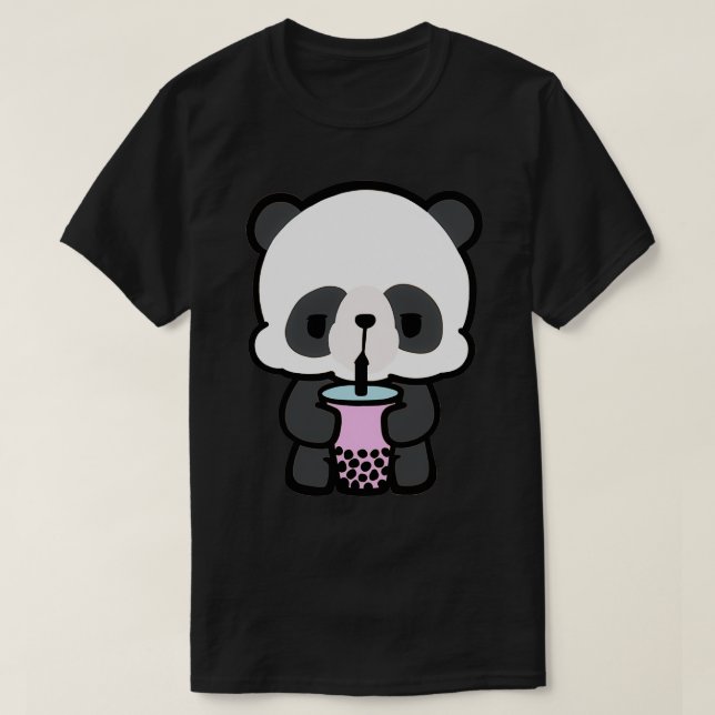 Boba Panda Bear T-Shirt (Design Front)