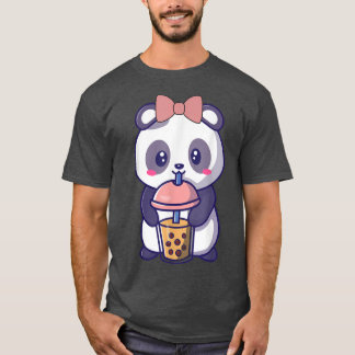 Boba Panda Drinking Cute Kawaii Japanese T-Shirt