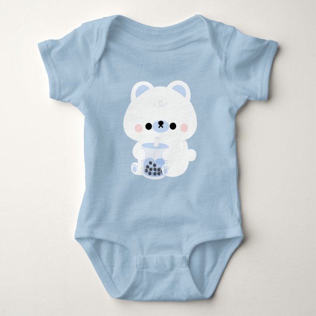 Boba Polar Bear Baby Bodysuit (Front)