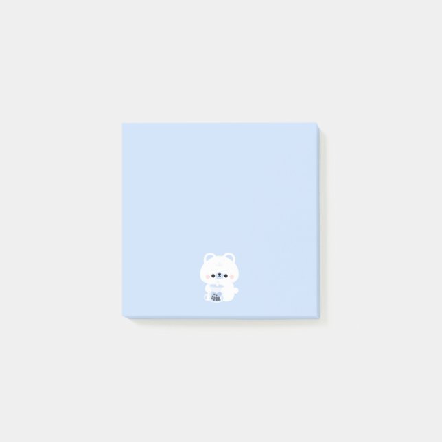 Boba Polar Bear Post-it Notes (Front)