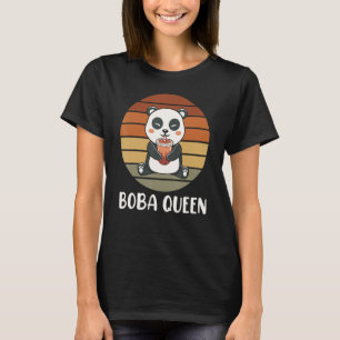 Boba Queen Panda Bubble Tea Boba Tea T-Shirt