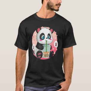 Boba Tapioca Pearls Bubble Milk Tea Drink Panda  K T-Shirt