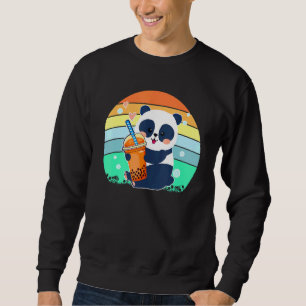 Boba Tapioca Pearls Bubble Milk Tea Drink Panda R Sweatshirt