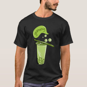 boba tea bubble milk matcha tea green tea lover T-Shirt
