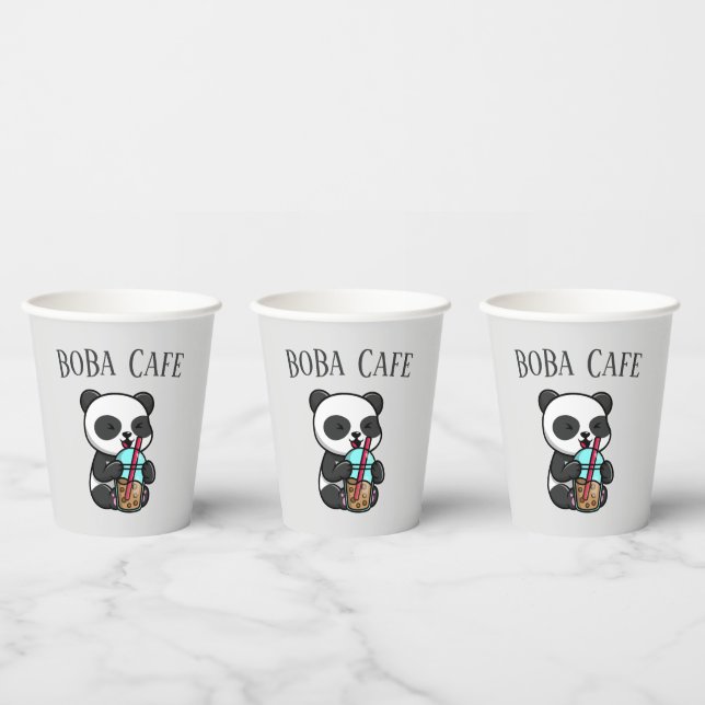 Boba Tea , Bubble milk tea Paper Cups (Multi)