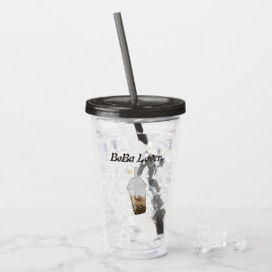 boba tea bubble tea acrylic tumbler