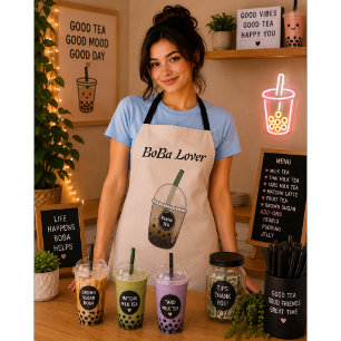 boba tea bubble tea apron