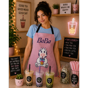 boba tea bubble tea apron