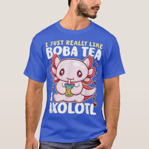 Boba Tea Bubble Tea Axolotl - Kawaii Salamander Te T-Shirt