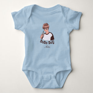 boba tea bubble tea baby bodysuit