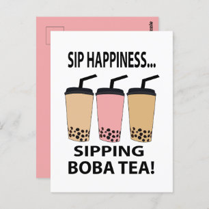 Boba Tea Bubble Tea Boba Tea Postcard