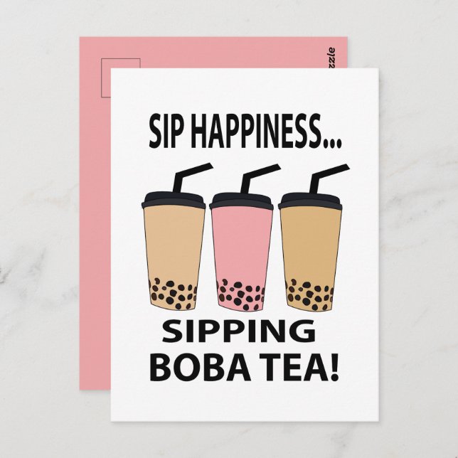 Boba Tea Bubble Tea Boba Tea Postcard (Front/Back)