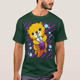 Boba Tea Bubble Tea Cute Kawaii Otter For Pearl Te T-Shirt