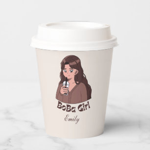 boba tea bubble tea paper cups