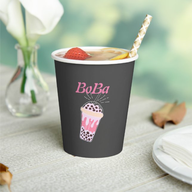 boba tea bubble tea  paper cups (Insitu)