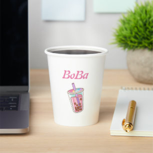 boba tea bubble tea paper cups