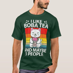 Boba Tea Cat Bubble Tea Kawaii Anime Japanese Milk T-Shirt