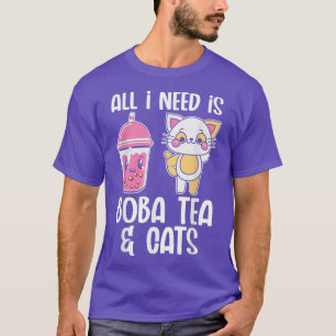 Boba Tea Cat Bubble Tea Kawaii Anime Japanese Milk T-Shirt