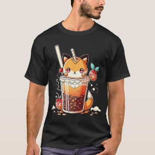Boba Tea Chibi Bubble Tea Fox T-Shirt