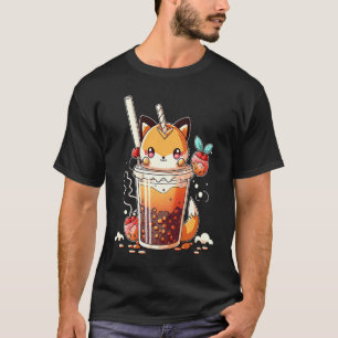 Boba Tea Chibi Bubble Tea Fox T-Shirt