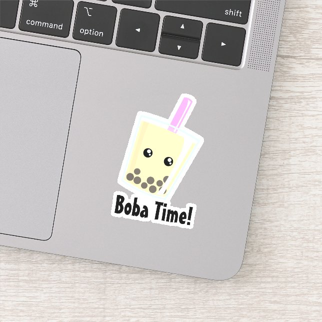 Boba Tea Custom-Cut Vinyl Sticker (Detail)