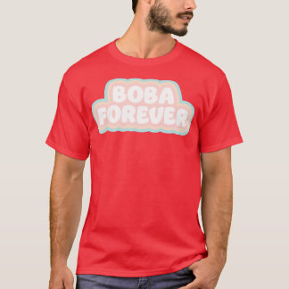 Boba tea forever simple typography retro pattern T-Shirt
