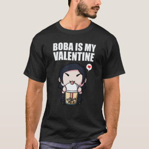 Boba Tea is My Valentine Vampire Anti Valentines D T-Shirt