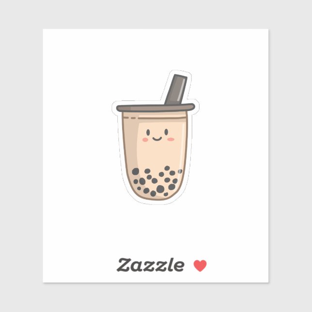Boba Tea | Milk Bubble Tea Kawaii Sticker (Sheet)