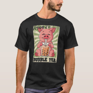 Boba Tea Pig Bubble Tea T-Shirt