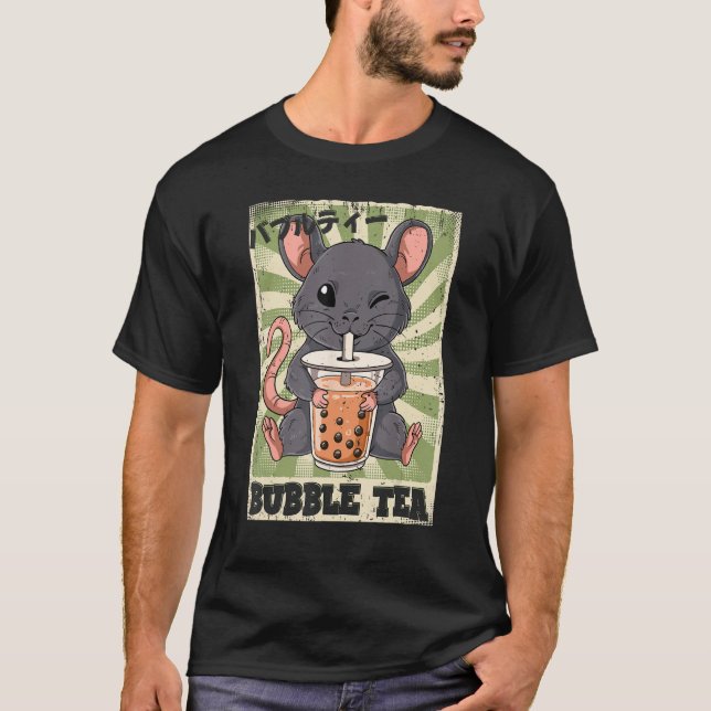 Boba Tea Rat Bubble Tea T-Shirt (Front)