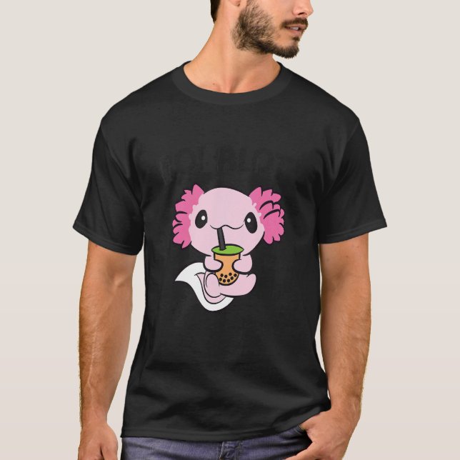 Bobalotl Axolotl Bubble Tea Boba Tea Axolotl T-Shirt (Front)