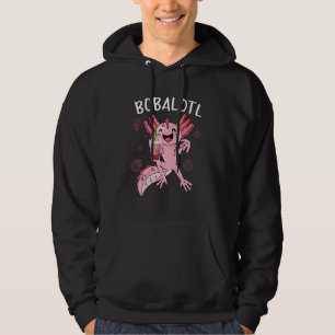 Bobalotl Axolotl Cute Axolotl Drinking Boba Tea Hoodie