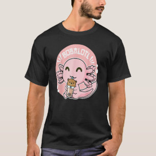 Bobalotl Axolotl Milk Tea Axolotl Drinking Boba Te T-Shirt