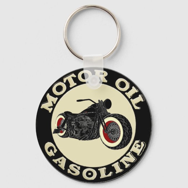 - Bobber - Motor Oil - Gasoline Key Ring (Front)