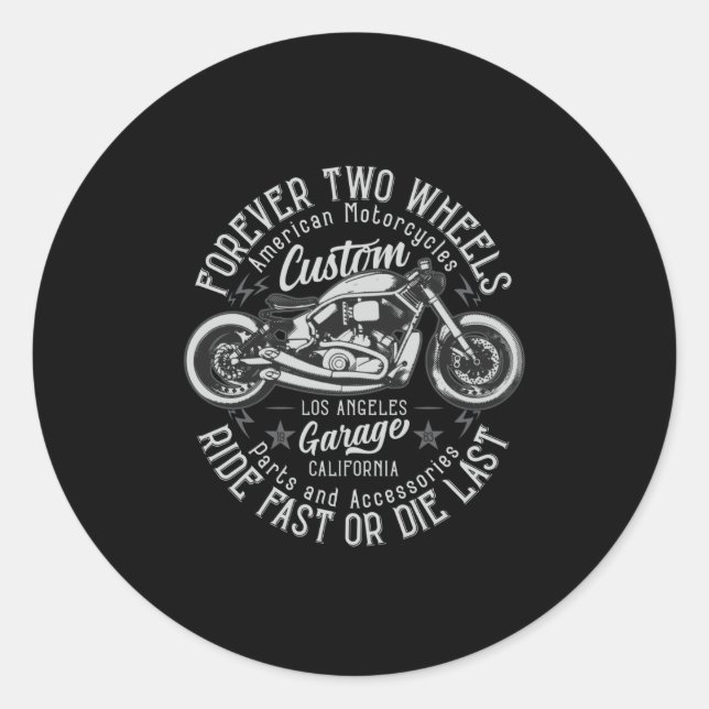 Bobber Motorcycles Classic Round Sticker (Front)