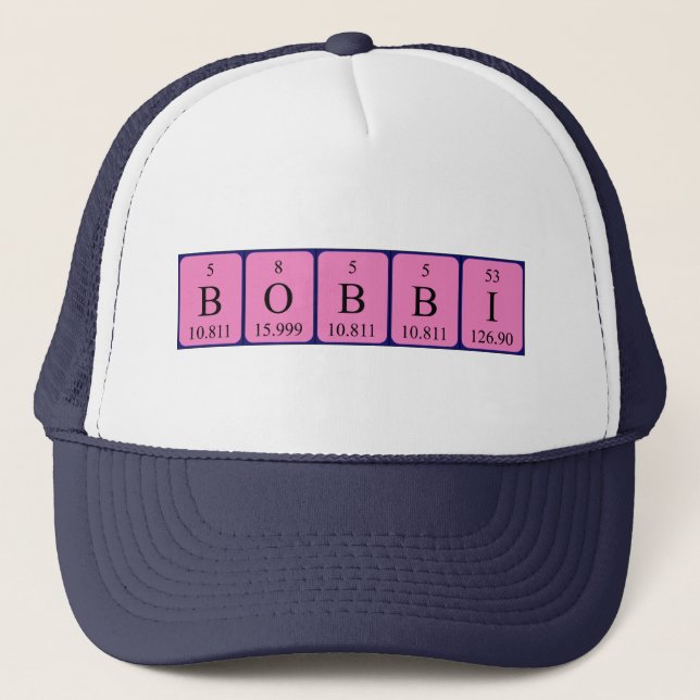 Bobbi periodic table name hat (Front)