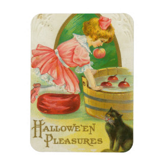 Bobbing for Apples Vintage Halloween Card, 1911 Magnet