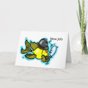 BOBBY FISH funny british policeman Greeting Card