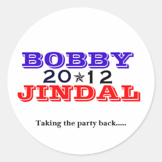 Bobby Jindal 2012 Classic Round Sticker