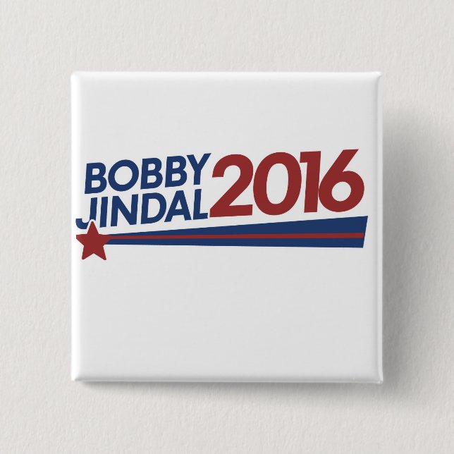 Bobby Jindal 2016 15 Cm Square Badge (Front)