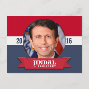 BOBBY JINDAL 2016 POSTCARD