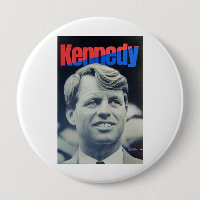 Bobby Kennedy '68 10 Cm Round Badge (Front)