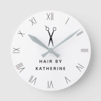 Bobby Pin Roman Numerals Scissor White Hair Salon